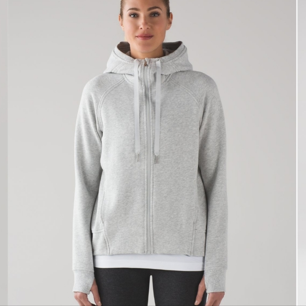 Lululemon Lululemon Fleece Please Heathered Vapor (Sililar Full Zip 🤿 Scuba) 4